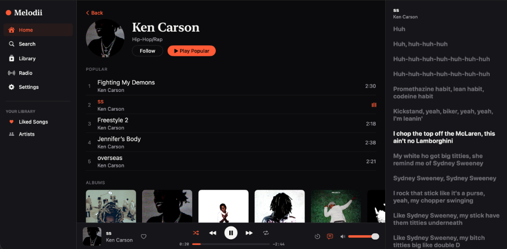 Melodii macOS Native Desktop App